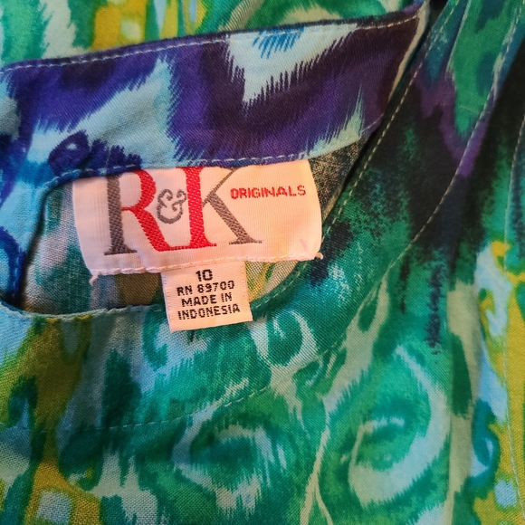 Turquoise & blue sleeveless dress with turquoise jacket - Picture 9 of 9